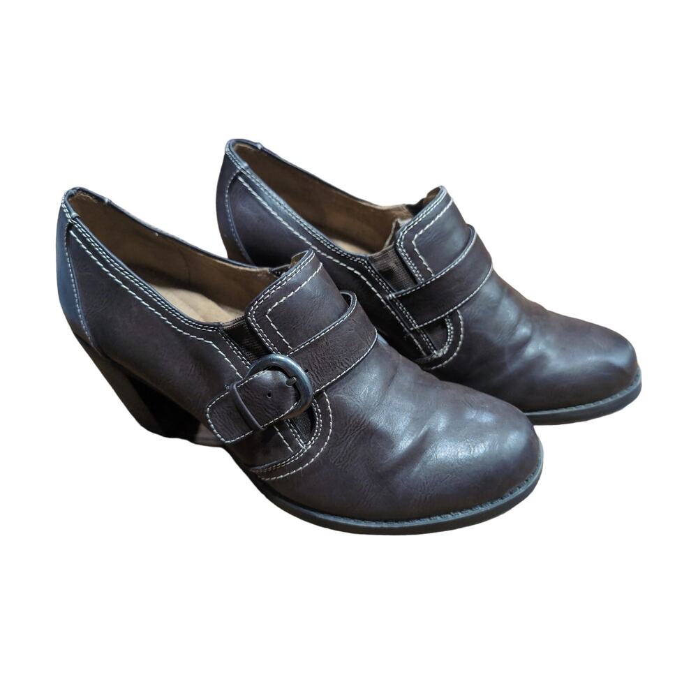 NATURALIZER WOMEN'S BROWN LEATHER SLIP-ON LOAFERS SIZE 10 MEDIUM